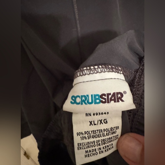 Scrubstar scrub pants pewter L women’s drawstring and spandex - Picture 4 of 14